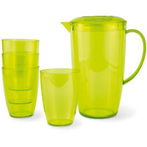 Jarra con 4 vasos translucidos personalizada Jarra con 4 vasos translucidos personalizada
