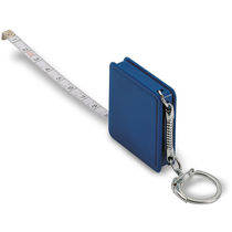 Llavero flexometro de 1 metro personalizado azul Llavero flexometro de 1 metro personalizado azul