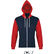 Sudadera con capucha gama alta silver sols 280 personalizada azul oscuro rojo