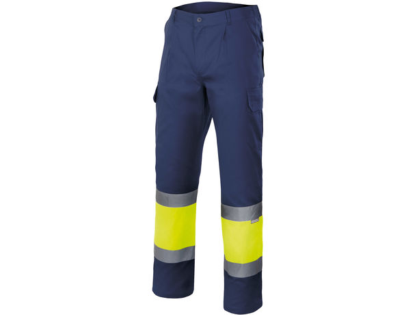 Pantalon bicolor alta visibilidad con 8 bolsillos velilla personalizado Pantalon bicolor alta visibilidad con 8 bolsillos velilla personalizado