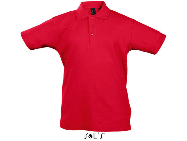 Polo ligero de nino summer ii kids sols 170 grabado rojo Polo ligero de nino summer ii kids sols 170 grabado rojo