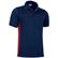 Polo pique bicolor thunder 210 con logo marino rojo