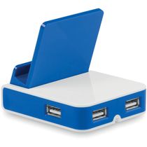 Soporte para movil con 3 puertos usb personalizado azul Soporte para movil con 3 puertos usb personalizado azul