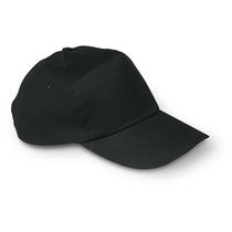 Gorra 5 paneles algodon cierre de plastico con logo negro Gorra 5 paneles algodon cierre de plastico con logo negro