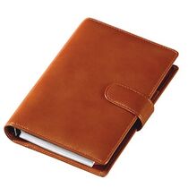 Agenda con anillas de polipiel beige 18 x 24 personalizada Agenda con anillas de polipiel beige 18 x 24 personalizada