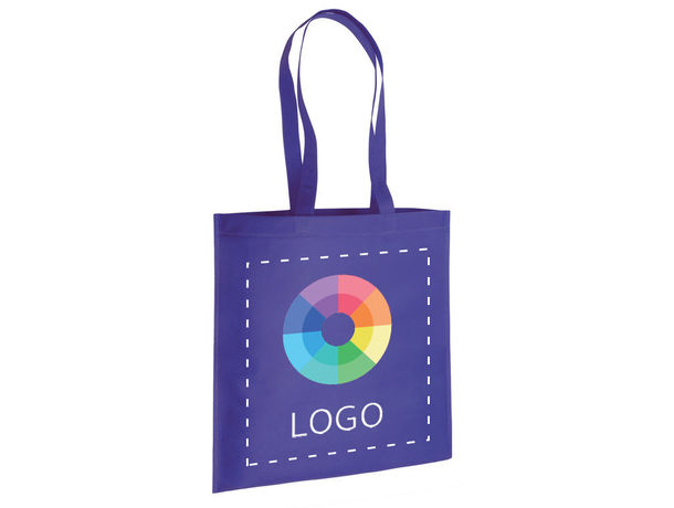 Bolsa de feria en non woven termosellada personalizado Bolsa de feria en non woven termosellada personalizado