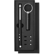 Puntero laser y control de paginas con lapiz tactil y boligrafo personalizado negro Puntero laser y control de paginas con lapiz tactil y boligrafo personalizado negro