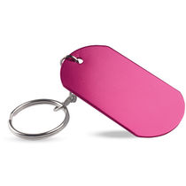 Llavero en placa hecho de metal personalizado fucsia Llavero en placa hecho de metal personalizado fucsia