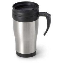 Taza de acero inoxidable de 400 ml personalizada plateado satinado Taza de acero inoxidable de 400 ml personalizada plateado satinado