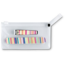 Set de manicura en bolsa de pvc personalizado multicolor Set de manicura en bolsa de pvc personalizado multicolor