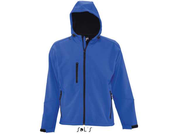 Chaqueta de soft shell con capucha replay men sols personalizada azul royal Chaqueta de soft shell con capucha replay men sols personalizada azul royal