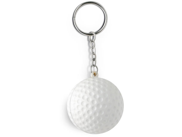 Llavero pelota golf antiestres personalizado blanco Llavero pelota golf antiestres personalizado blanco