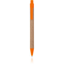 Boligrafo reciclado con tinta azul personalizado naranja Boligrafo reciclado con tinta azul personalizado naranja