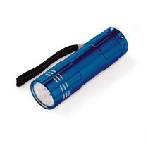 Linterna en aluminio color con 9 leds personalizada azul Linterna en aluminio color con 9 leds personalizada azul