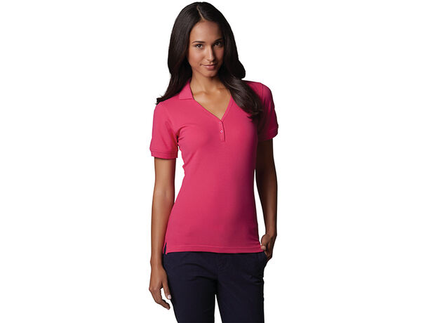 Polo con cuello en v y botones de mujer kustom kit 210 personalizado Polo con cuello en v y botones de mujer kustom kit 210 personalizado