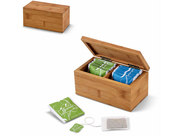 Caja de Té Bambú para Infusiones Grande