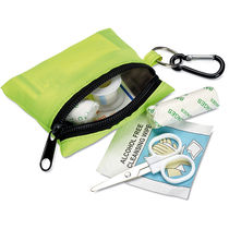 Kit primeros auxilios con mosqueton personalizado amarillo Kit primeros auxilios con mosqueton personalizado amarillo