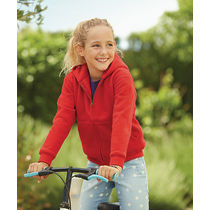 Chaqueta con capucha de nino fruit of the loom con logo rojo Chaqueta con capucha de nino fruit of the loom con logo rojo