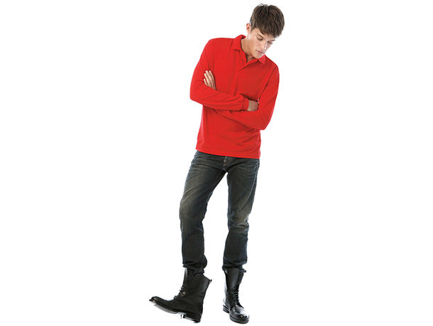 Polo pique manga larga safran longsleeve b c 180 para empresas rojo Polo pique manga larga safran longsleeve b c 180 para empresas rojo