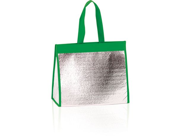 Bolsa nevera en aluminio personalizada verde Bolsa nevera en aluminio personalizada verde