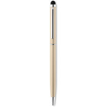 Boligrafo aluminio con puntero tactil economico champagne Boligrafo aluminio con puntero tactil economico champagne