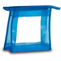 Neceser transparente de pvc personalizado azul Neceser transparente de pvc personalizado azul