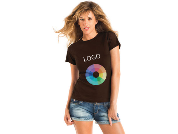 Camiseta basica de mujer jamaica roly 155 personalizado Camiseta basica de mujer jamaica roly 155 personalizado