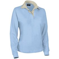 Polo pique liso manga larga de mujer avant 300 personalizado azul celeste Polo pique liso manga larga de mujer avant 300 personalizado azul celeste