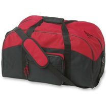 Bolsa de deporte con bolsillo lateral con logo rojo Bolsa de deporte con bolsillo lateral con logo rojo