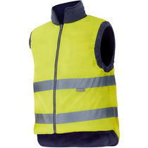 Chaleco acolchado reversible alta visibilidad velilla personalizado Chaleco acolchado reversible alta visibilidad velilla personalizado