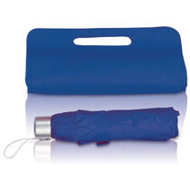 Paraguas plegable con funda tipo bolso personalizado azul Paraguas plegable con funda tipo bolso personalizado azul