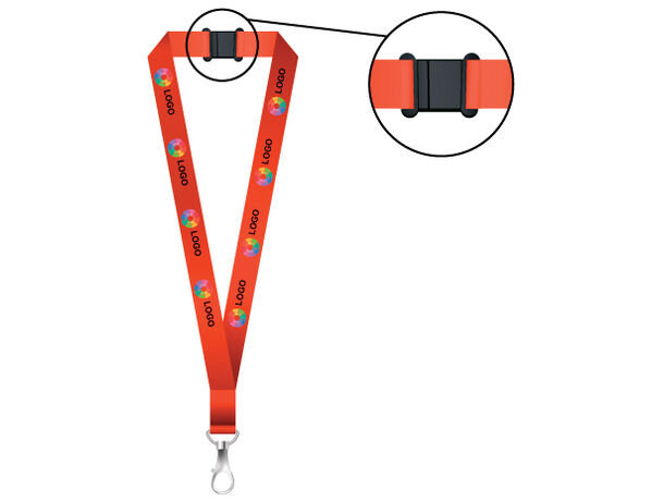 Lanyard personalizado con hebilla plástica