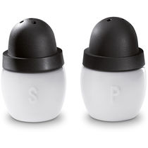 Set sal y pimienta con tapa de silicona personalizado negro Set sal y pimienta con tapa de silicona personalizado negro