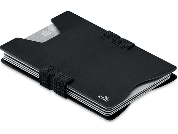 Tarjetero de aluminio con rfid merchandising negro Tarjetero de aluminio con rfid merchandising negro