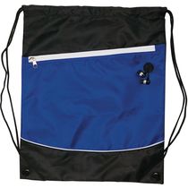 Mochila plana con salida auriculares y bolsillo personalizada azul Mochila plana con salida auriculares y bolsillo personalizada azul