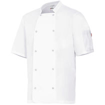 Chaqueta cocinero manga corta con automaticos velilla personalizada Chaqueta cocinero manga corta con automaticos velilla personalizada