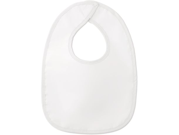 Babero en algodon personalizado blanco Babero en algodon personalizado blanco