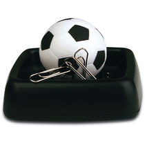 Portaclips balon futbol antiestres personalizado negro blanco