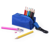 Estuche de poliester con mosqueton personalizado Estuche de poliester con mosqueton personalizado