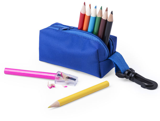 Estuche de poliester con mosqueton personalizado Estuche de poliester con mosqueton personalizado
