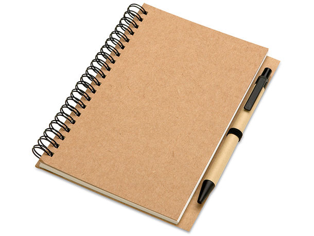 Libreta de papel reciclado personalizada beige Libreta de papel reciclado personalizada beige