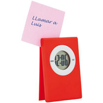 Reloj de sobremesa con clip sujeta notas personalizado Reloj de sobremesa con clip sujeta notas personalizado