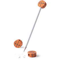 Lapiz con 3 gomas de futbol personalizado baloncesto