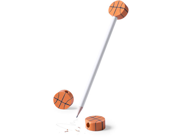 Lapiz con 3 gomas de futbol personalizado baloncesto Lapiz con 3 gomas de futbol personalizado baloncesto