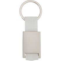 Llavero de metal con cinta de poliester personalizado Llavero de metal con cinta de poliester personalizado