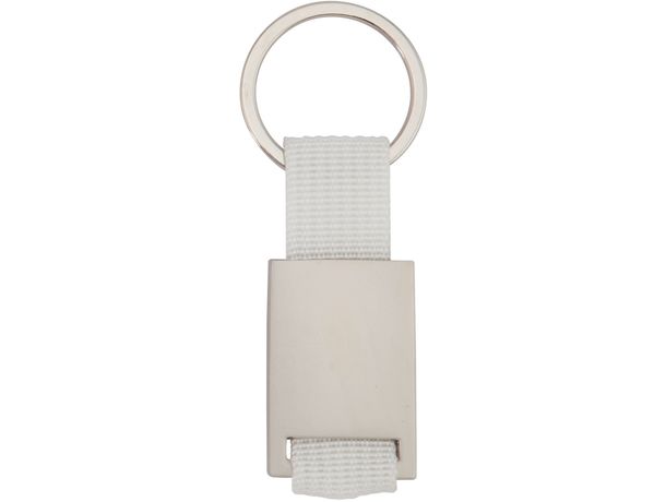 Llavero de metal con cinta de poliester personalizado Llavero de metal con cinta de poliester personalizado