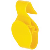 Soporte cuelga bolsas carro supermercado personalizado amarillo Soporte cuelga bolsas carro supermercado personalizado amarillo