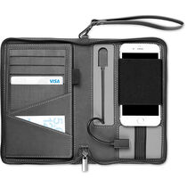 Organizador con powerbank powerfolder gris Organizador con powerbank powerfolder gris