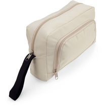 Neceser de poliester bolsillo exterior personalizado natural Neceser de poliester bolsillo exterior personalizado natural