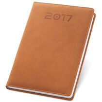 Agenda aterciopelada 14 6 x 21 cm dp con logo marron camel Agenda aterciopelada 14 6 x 21 cm dp con logo marron camel